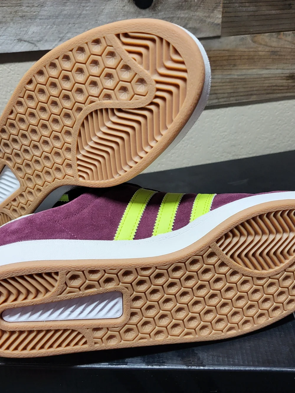 *NEW* Adidas Campus ADV Maroon/Yellow Size Mens 11.5 Womens 12.5 w/Tags & Box